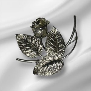 Vintage Forstner Sterling Floral Blossom Brooch/Pin 2.5" x 1.75"