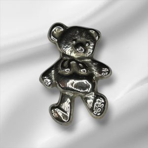 Vintage Sterling Silver Mexico Teddy Bear Brooch Pendant 2.1/8"