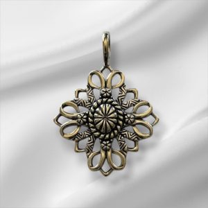 Sterling Silver Pendant Marked 925 1-3/8" x 1.5"