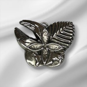 Vintage Sterling Silver Praying Hands Pendant Brooch 1.1/8" x 7/8"