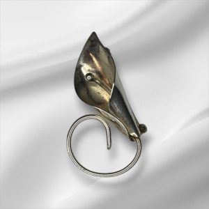 Sterling Signed "Stuart NYE" Calla Lilly Pin 1.5"