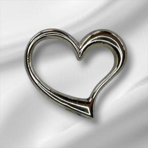 Sterling Silver Thailand Large Heart Pendant 2" x 2"