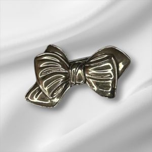 Beau Sterling Silver Small Bow Pin/Brooch 1.5" X 3/4"