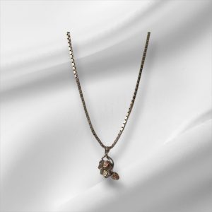 Sterling Silver Chain w/Leaf Pendant 24"