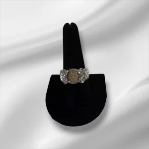FRED Sterling Silver And 18K Women’s Ring With Janus Replica Coin, Size 10