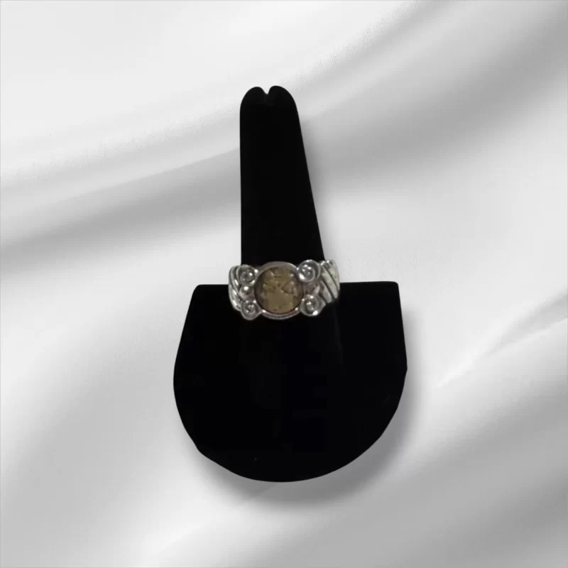 FRED Sterling Silver And 18K Women’s Ring With Janus Replica Coin, Size 10