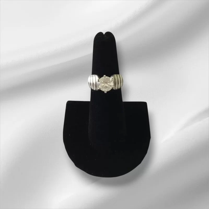 Sterling Silver CZ Ring, Size 5