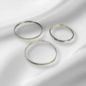 3 Sterling Silver Bangle Bracelets