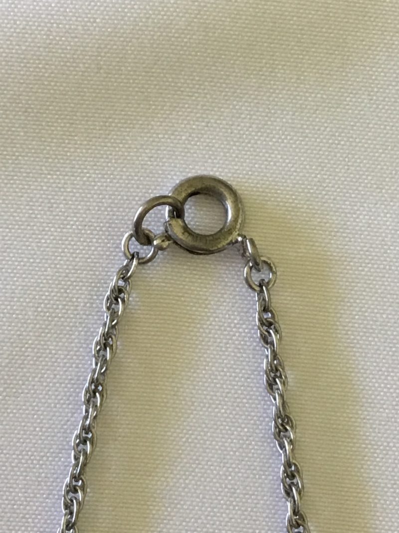 Sterling Silver Espo Flex Necklace w/CZ Stone Pendant 14" - Image 4