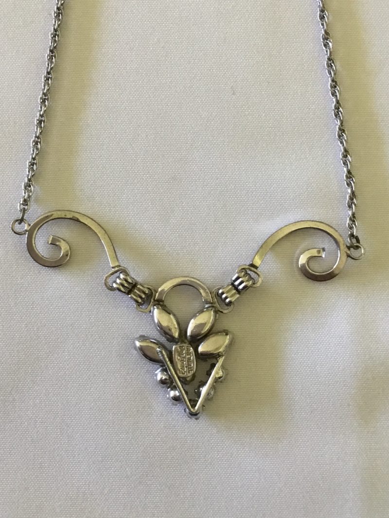 Sterling Silver Espo Flex Necklace w/CZ Stone Pendant 14" - Image 5