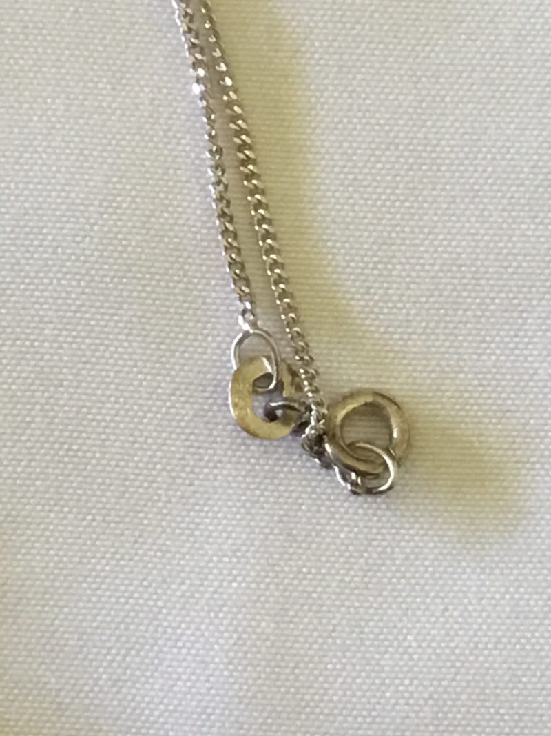 Sterling Silver Necklace w/Religious Pendant 22" - Image 4