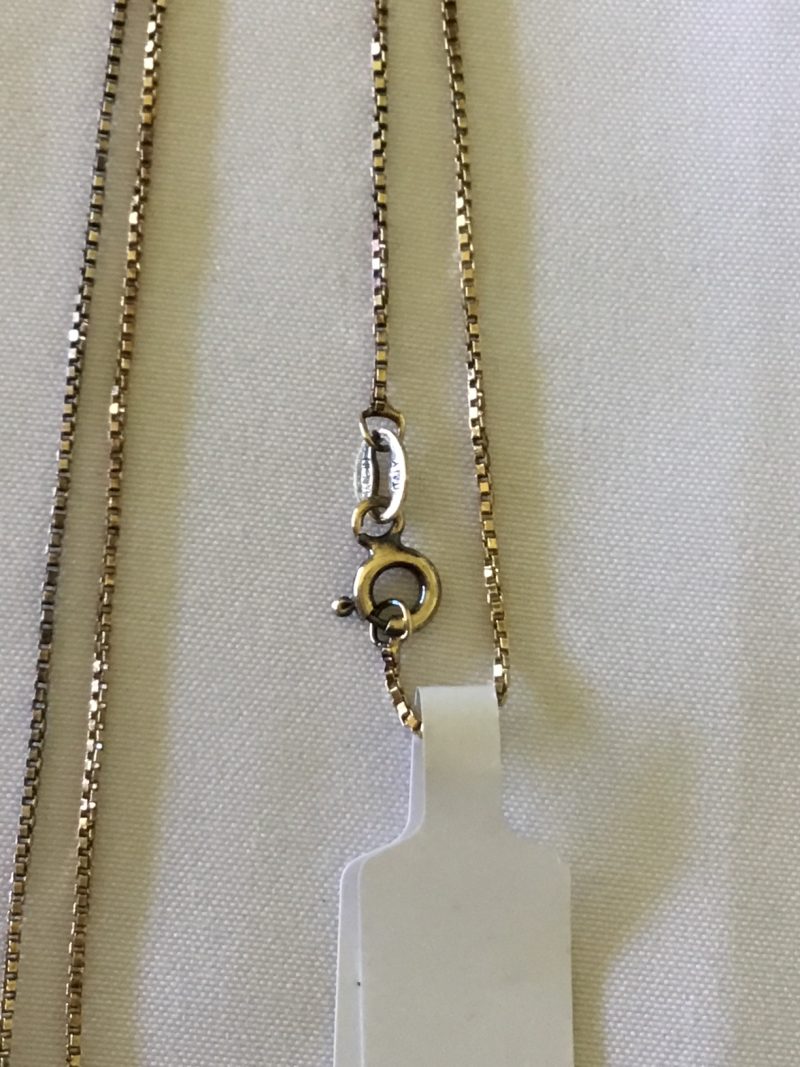 Sterling Silver Gold Tone Necklace w/Flexible Doll Pendant 18" - Image 4