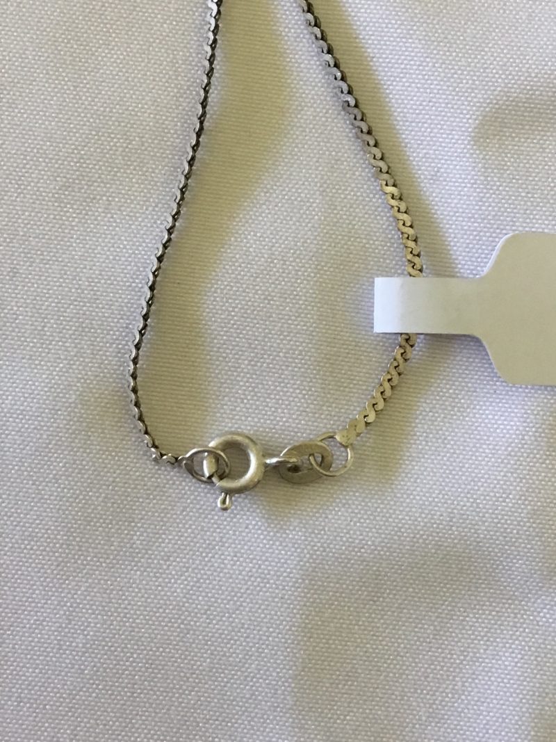 Sterling Silver Necklace w/Pendant 16" - Image 2