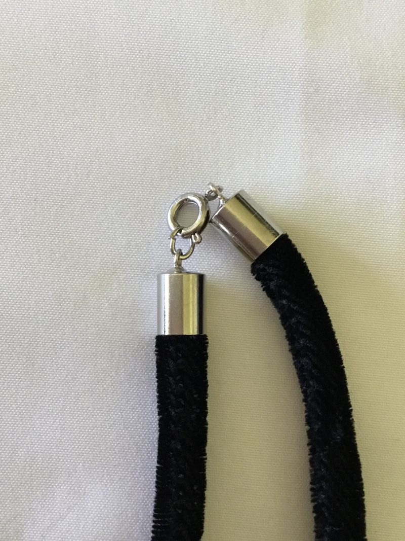 Sterling Silver Onyx Pendant w/Black Rope Necklace 12" - Image 4