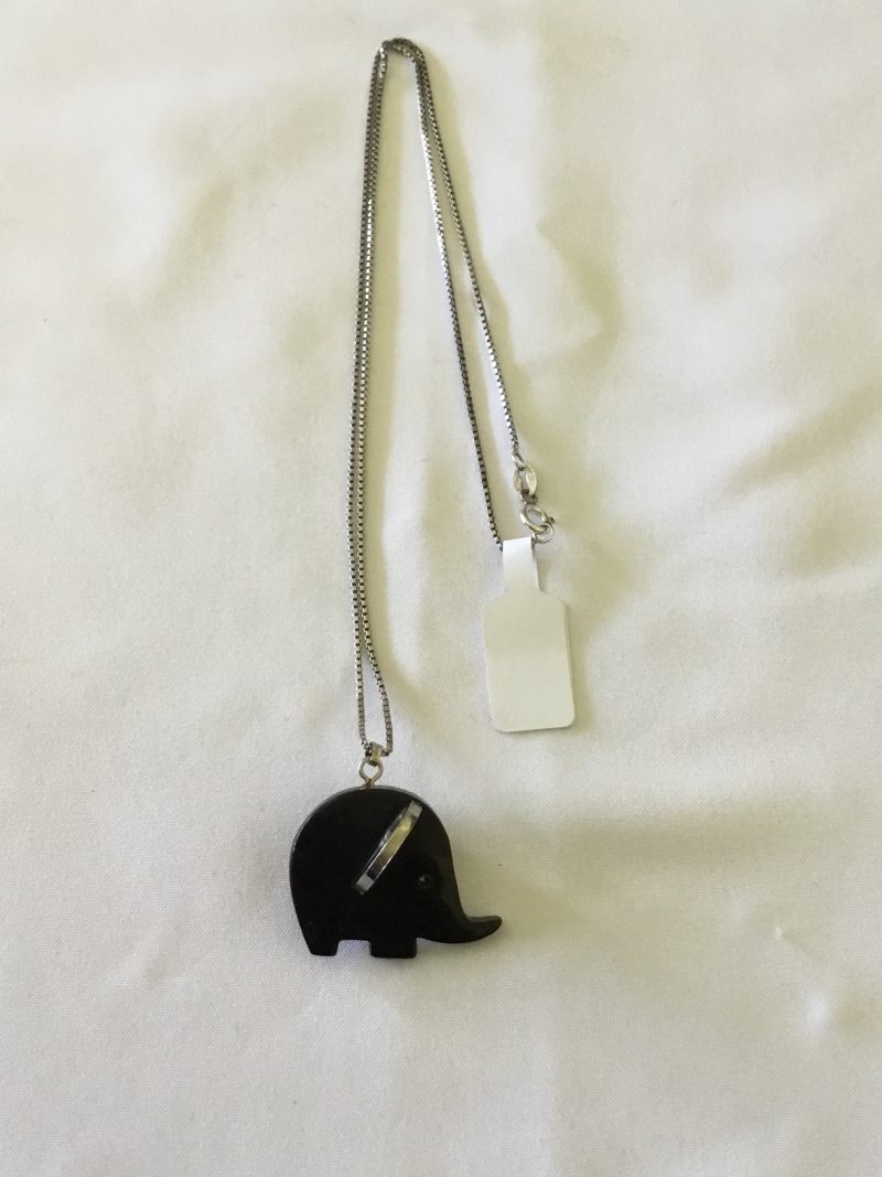 Sterling Silver Necklace w/Elephant Pendant 18" - Image 3