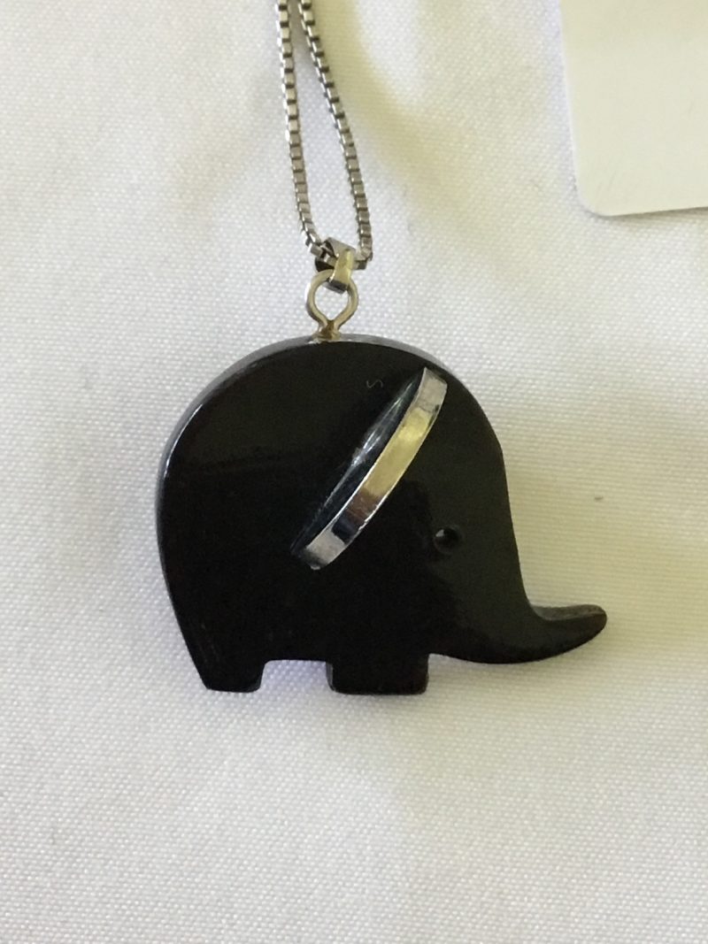 Sterling Silver Necklace w/Elephant Pendant 18" - Image 4