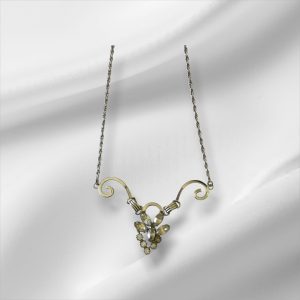 Sterling Silver Espo Flex Necklace w/CZ Stone Pendant 14"
