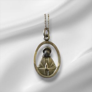 Sterling Silver Necklace w/Religious Pendant 22"