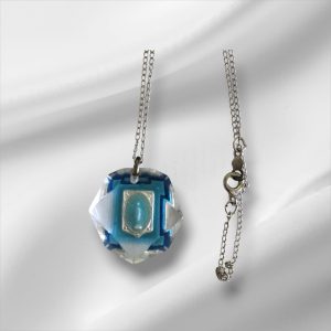 Sterling Silver Necklace w/Religious Pendant 18"