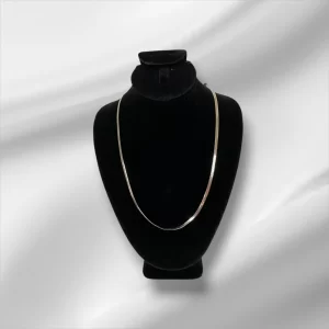 Sterling Silver Serpentine Necklace 14”