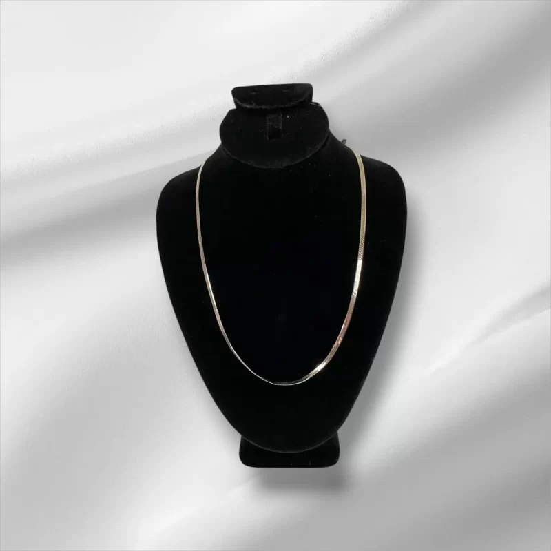 Sterling Silver Serpentine Necklace 14”