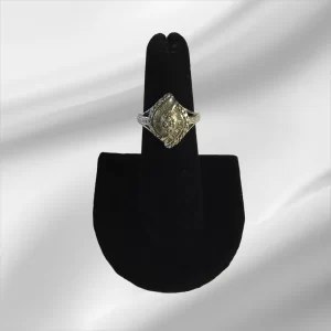 Beautiful Sterling Silver Diamond Ring, Size 5