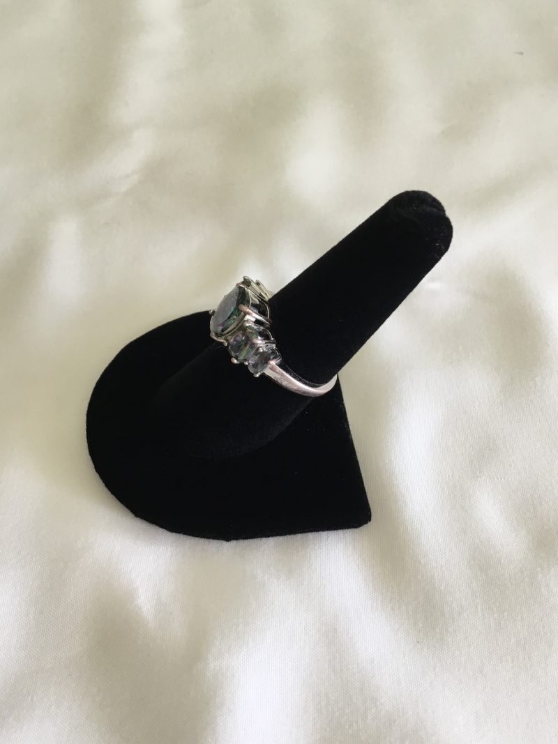 Sterling Silver Multi-Color Ring, Size 8 - Image 3