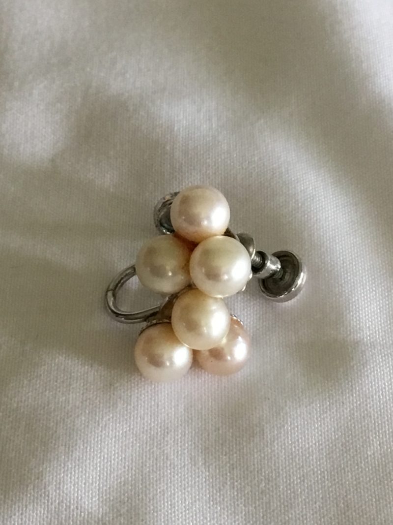 Sterling Silver Clip-On Faux Pearl Earrings - Image 3