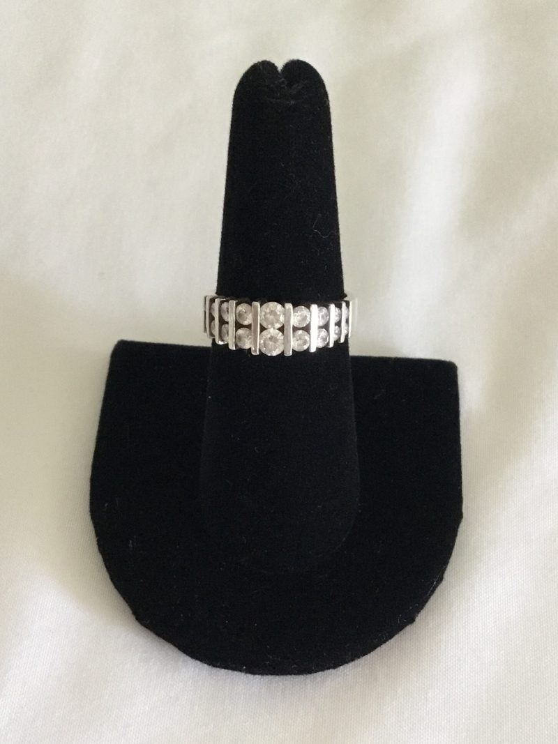 Sterling Silver CZ Ring, Size 8 - Image 4