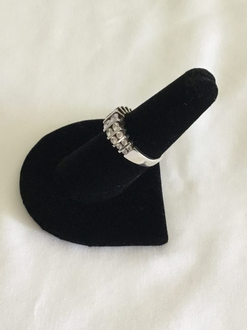 Sterling Silver CZ Ring, Size 8 - Image 3