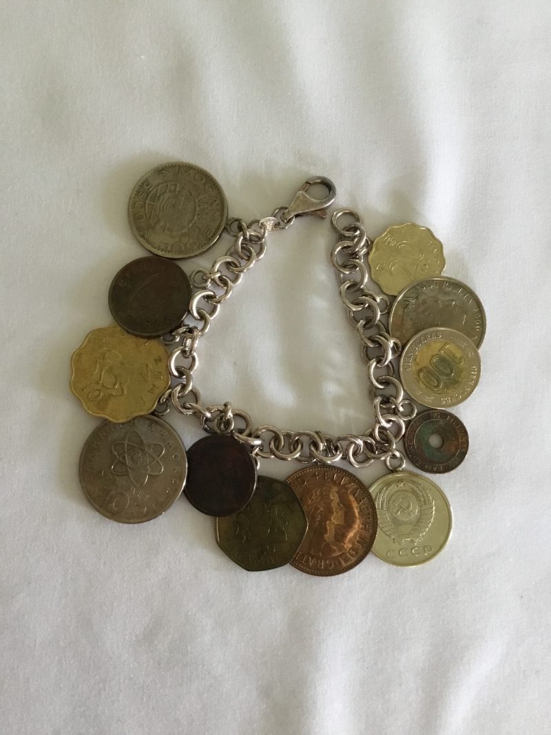 Heavy, Beautiful 925 Sterling Silver 7” Coin Charms Bracelet - Image 7