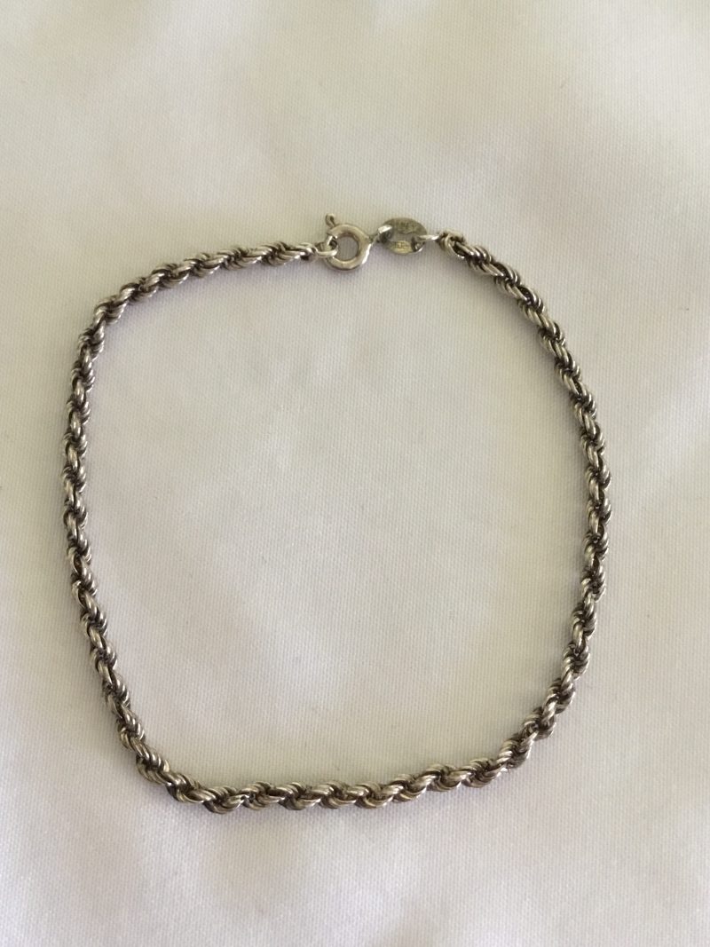 Sterling Silver Rope Bracelet 6" - Image 3