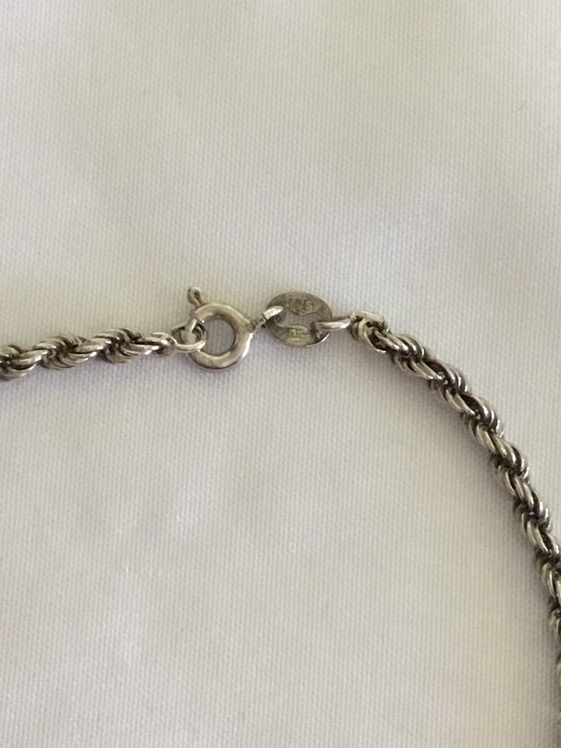 Sterling Silver Rope Bracelet 6" - Image 2