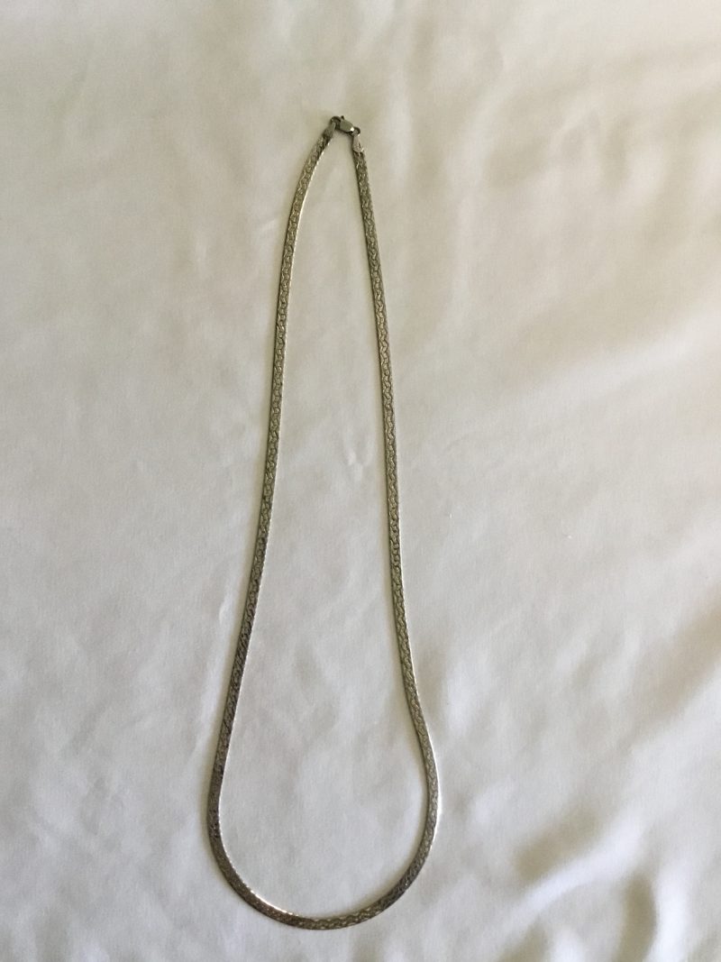 Gorgeous Milor Sterling Silver Herringbone Necklace 24" - Image 6