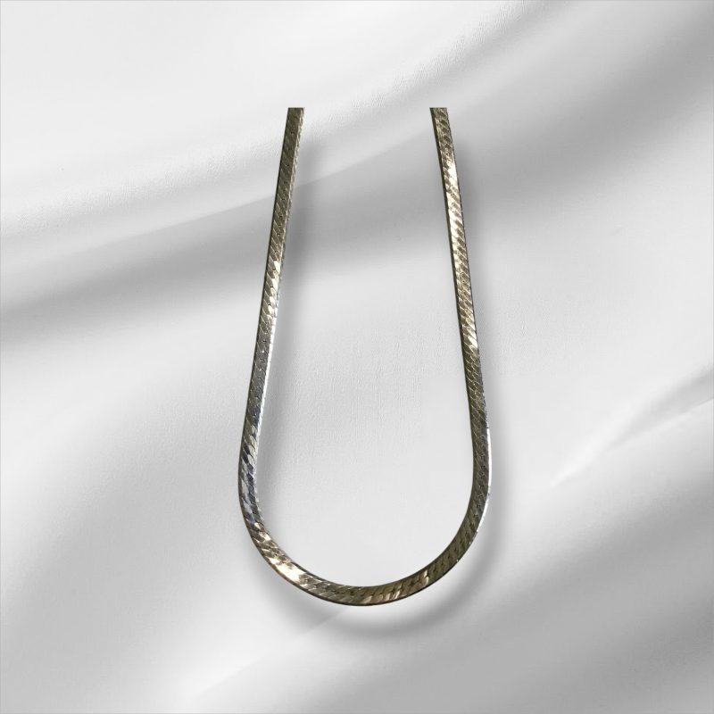 Sterling Silver Milor Herringbone Necklace 16"