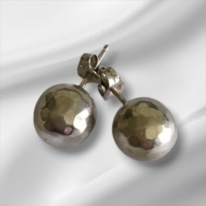 Sterling Silver Stud Pierced Ball Earrings 1/4"
