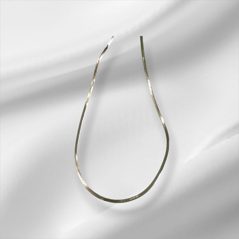 Sterling Silver Herringbone Necklace 16"