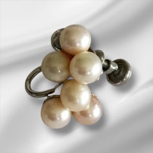 Sterling Silver Clip-On Faux Pearl Earrings