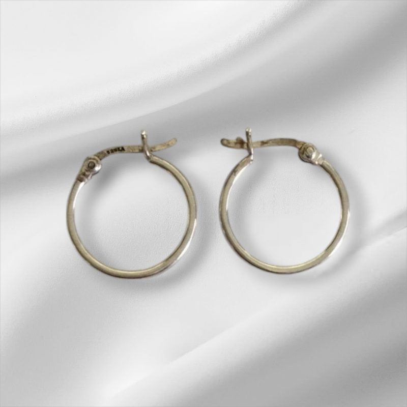 Sterling Silver 1/2" Hoop Earrings
