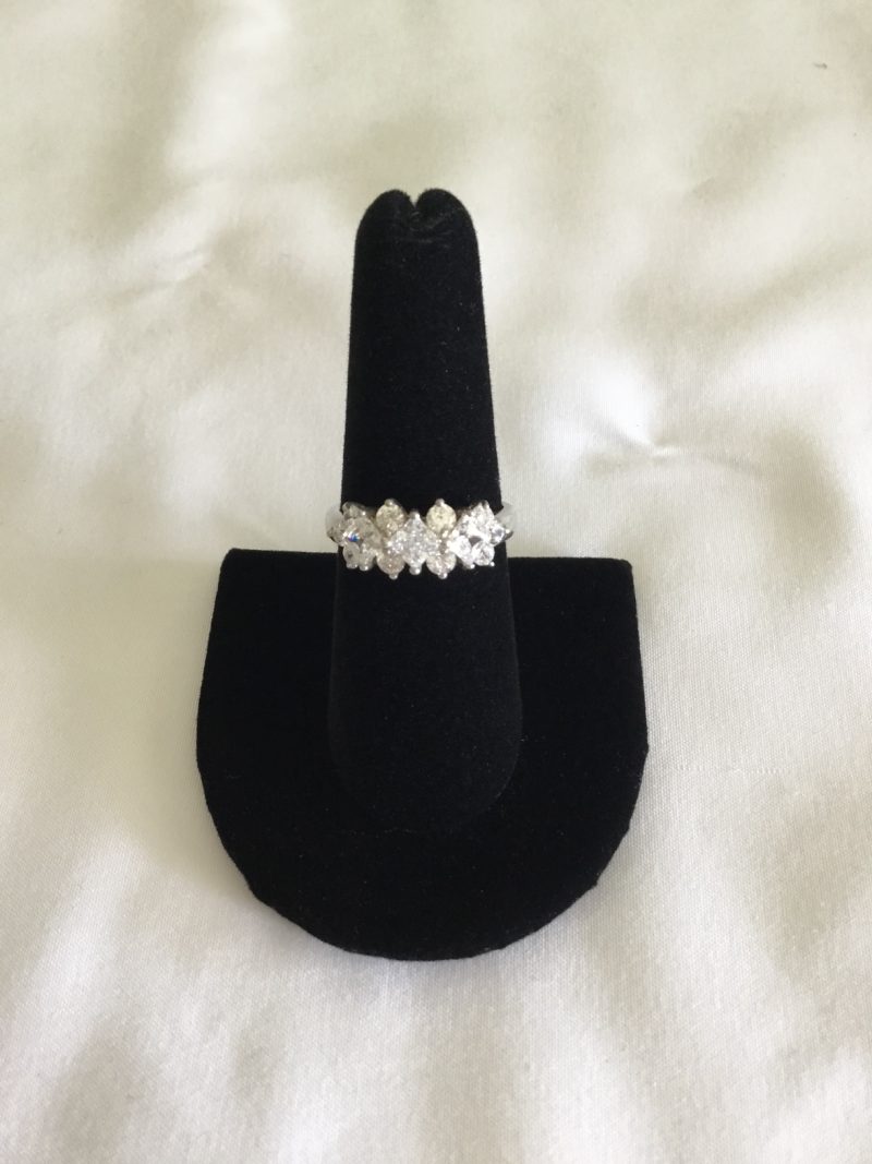Sterling Silver CZ Cluster Ring, Size 8 - Image 4