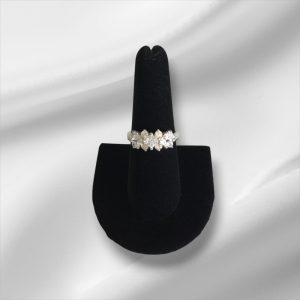 Sterling Silver CZ Cluster Ring, Size 8