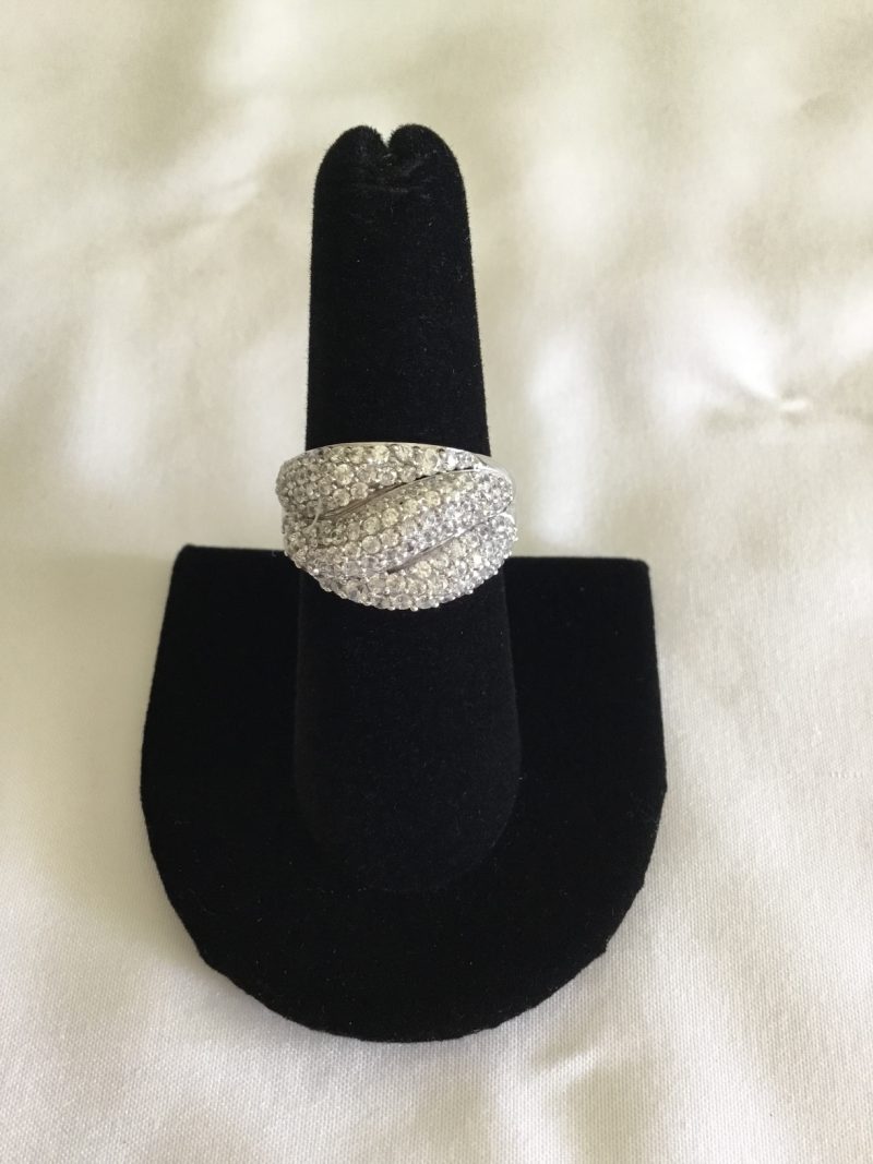 Sterling Silver Milor Italy CZ Ring, Size 7.5 - Image 5