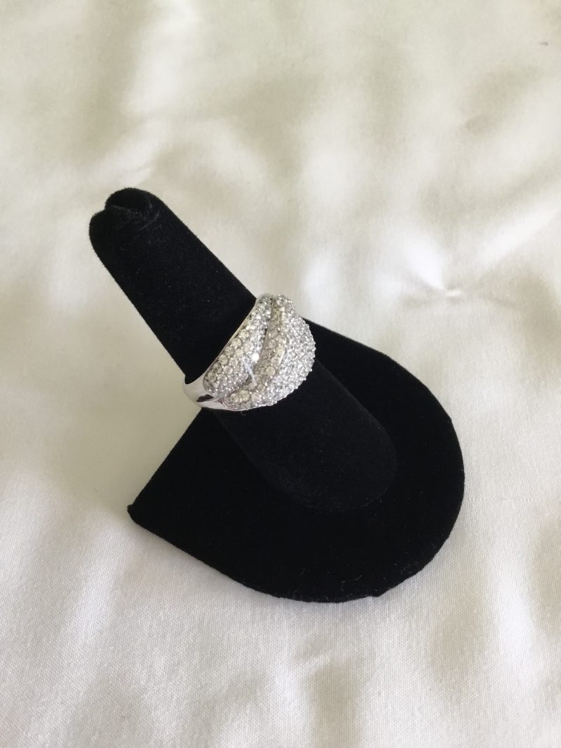 Sterling Silver Milor Italy CZ Ring, Size 7.5 - Image 3