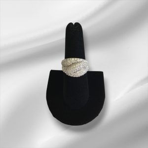Sterling Silver Milor Italy CZ Ring, Size 7.5