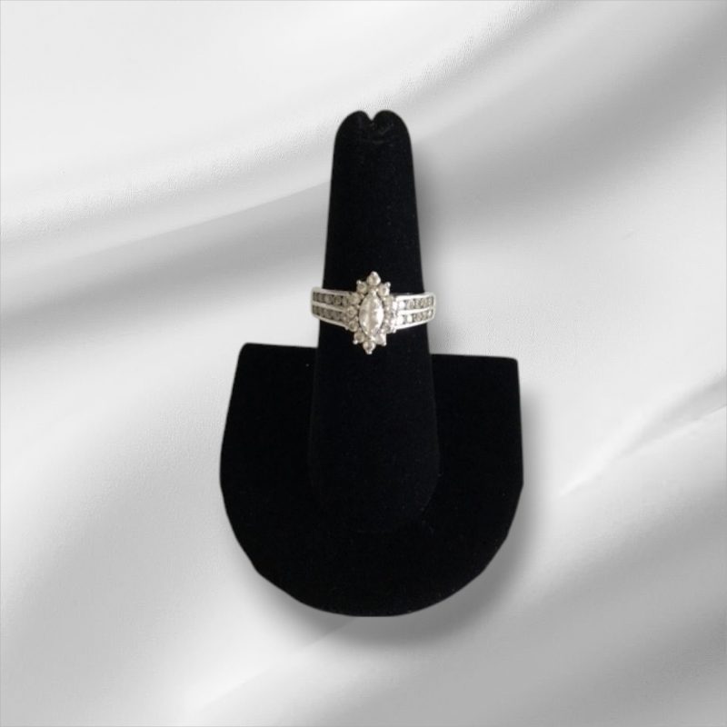 Sterling Silver CZ Ring, Size 7