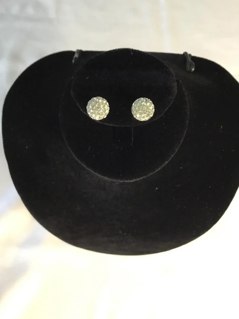 Gorgeous Sterling Silver & CZ Stud Earrings - Image 2