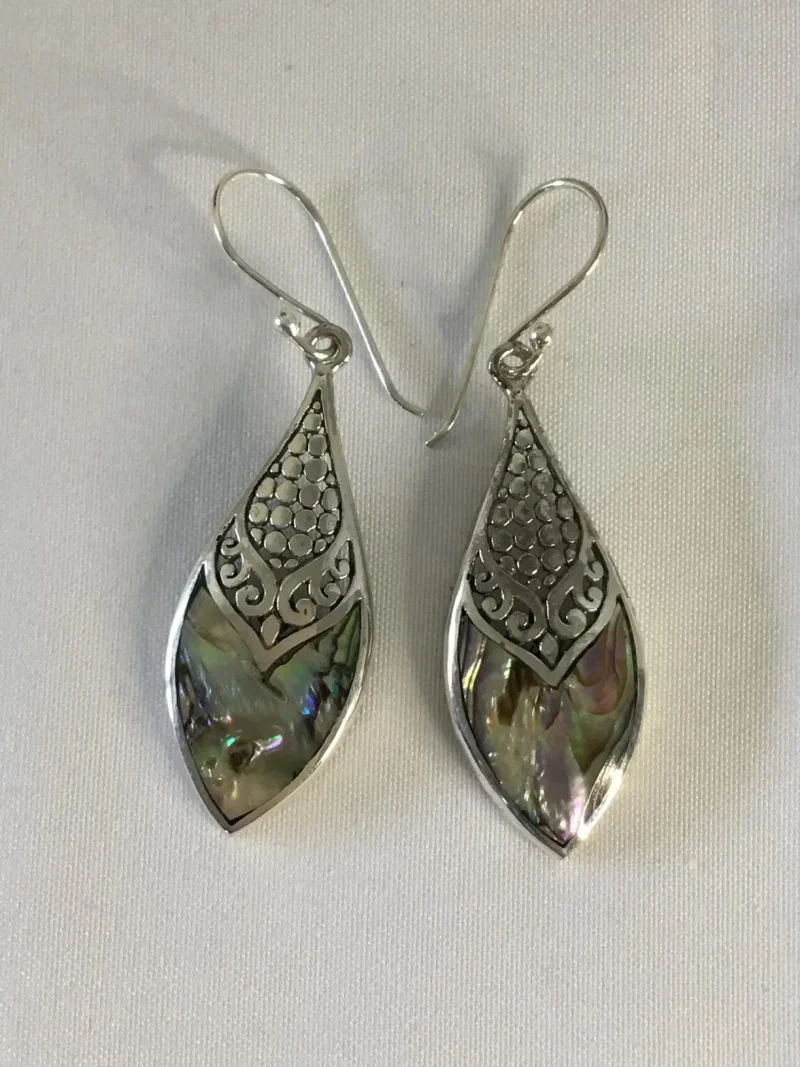 STS 925 Abalone Dangle Pierced Earrings - Home Shopping - New - Image 4