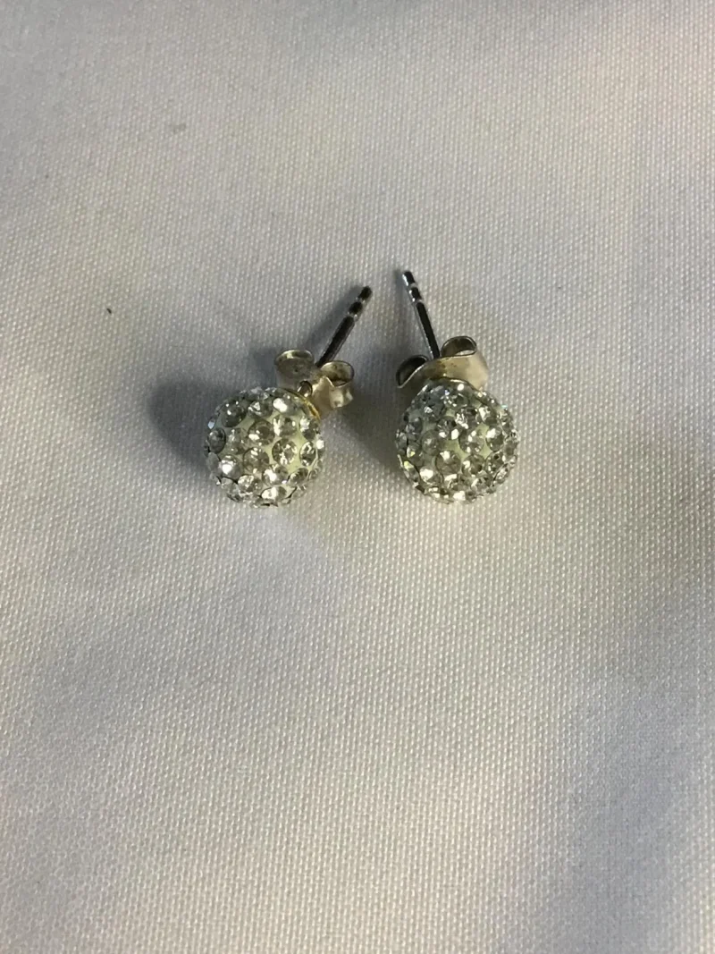 Gorgeous Sterling Silver & CZ Stud Earrings - Image 4