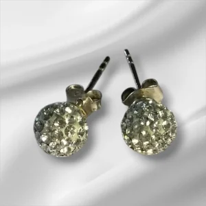 Gorgeous Sterling Silver & CZ Stud Earrings