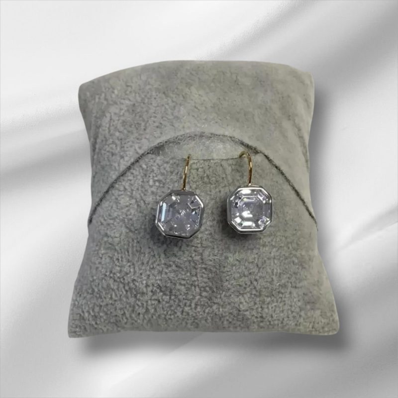 Diamonique Sterling Silver Drop Pierced Earrings - Image 3